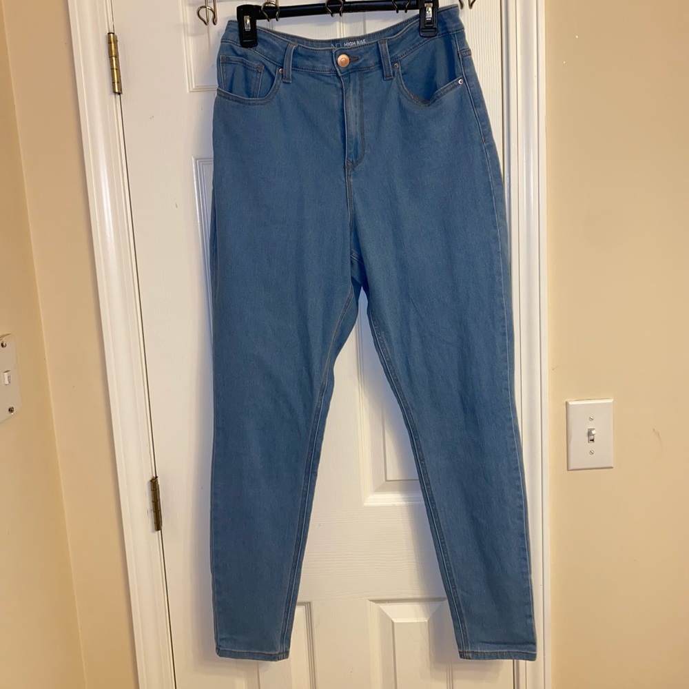 High rise skinny jeans